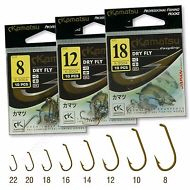 Dry-Fly-Fishing-Hooks-Forged-Brown-Strong-Tying-Salmon-Trout-Tube-Wet-Single