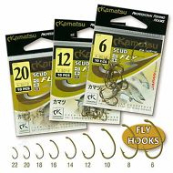 Fly-Fishing-Hooks-Scud-Buzzer-Forged-Brown-Strong-Tying-Salmon-Trout-Wet-Single