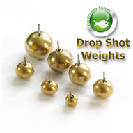 Brass Drop Shot Weights Round Sinkers Perch Soft Lure Fishing
